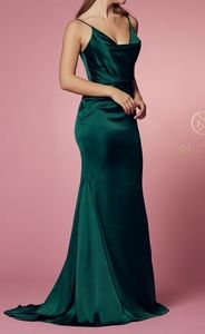 COPY - New bridesmaids formal prom evening party dress blue green gold